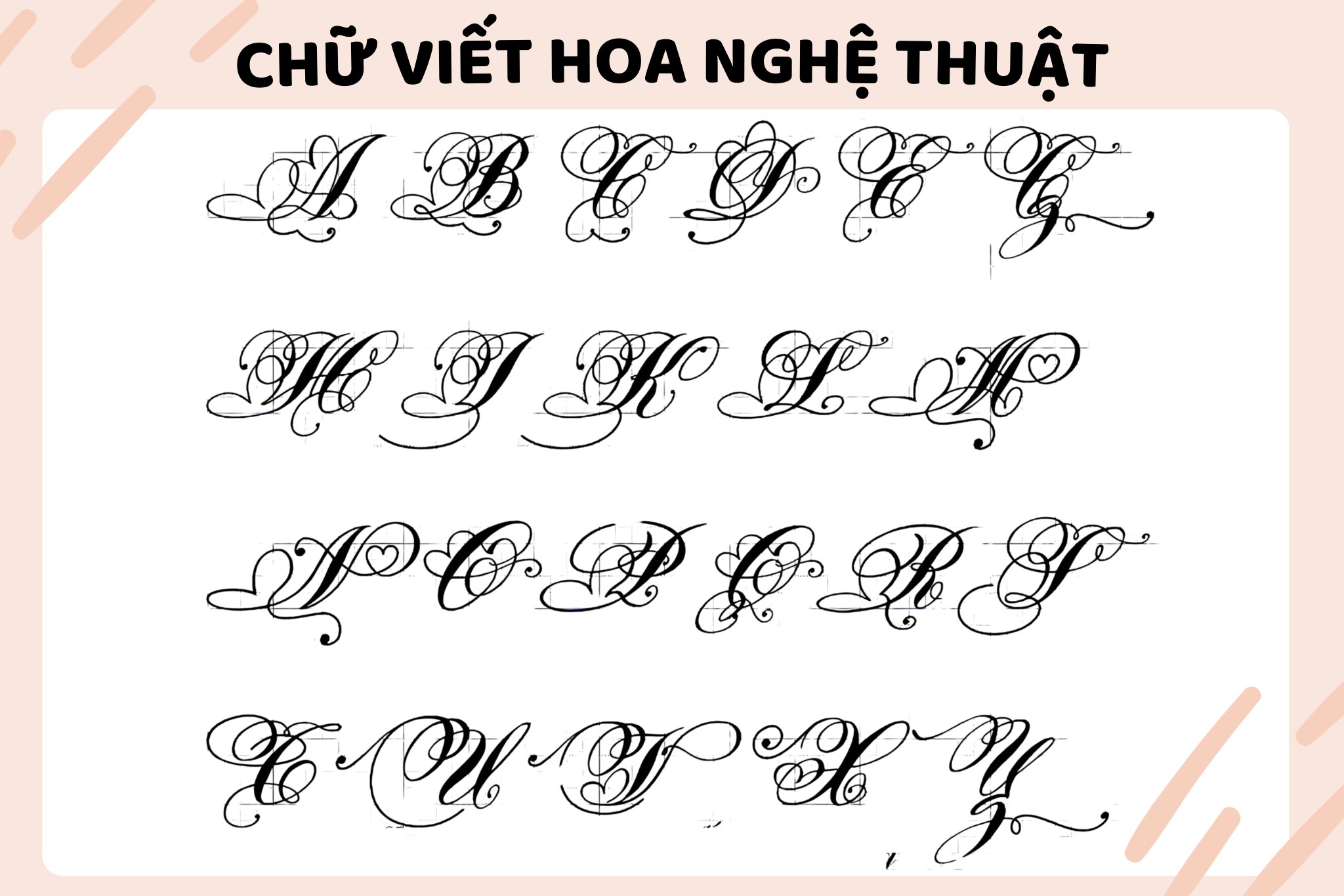 Mẫu chữ hoa sáng tạo nghệ thuật