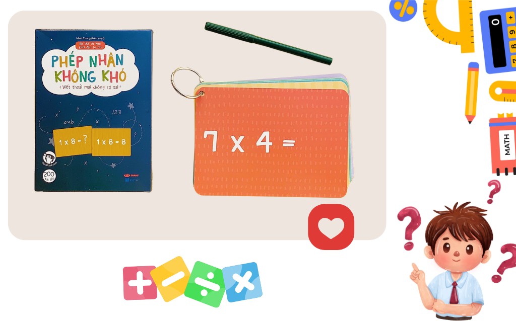 Học bảng cửu chương bằng Flashcard