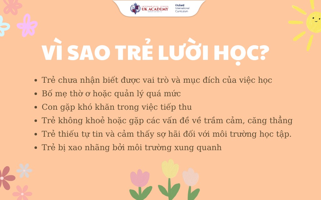 Vì sao con lười học
